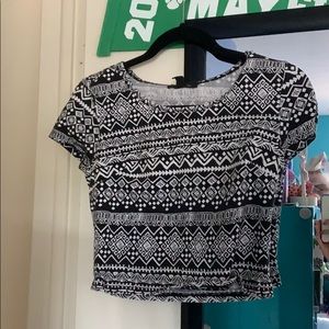 Tribal Print Crop Top